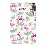 Kalendarz książkowy DESIGN tygodniowy kieszonkowy 2027 polski - Flaming