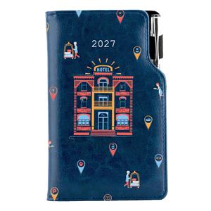 Kalendarz książkowy DESIGN tygodniowy kieszonkowy 2027 polski - granatowy - Hotel