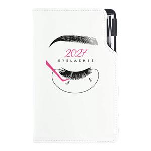 Kalendarz książkowy DESIGN tygodniowy kieszonkowy 2027 polski - Kosmetyczny Eyelashes