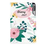 Kalendarz książkowy DESIGN tygodniowy kieszonkowy 2027 polski - Kwiaty