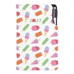 Kalendarz książkowy DESIGN tygodniowy kieszonkowy 2027 polski - Lody 