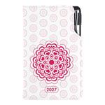 Kalendarz książkowy DESIGN tygodniowy kieszonkowy 2027 polski - Mandala fioletowa 