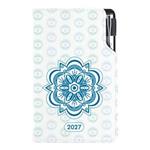 Kalendarz książkowy DESIGN tygodniowy kieszonkowy 2027 polski - Mandala niebieska