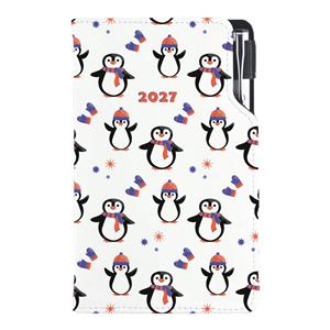 Kalendarz książkowy DESIGN tygodniowy kieszonkowy 2027 polski - Pingwin