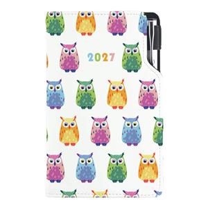 Kalendarz książkowy DESIGN tygodniowy kieszonkowy 2027 polski - Sowa