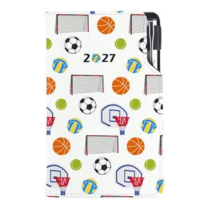 Kalendarz książkowy DESIGN tygodniowy kieszonkowy 2027 polski - Sport