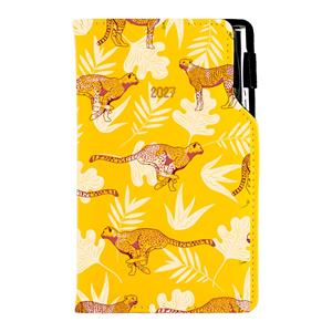 Kalendarz książkowy DESIGN tygodniowy kieszonkowy 2027 polski - żółty - Gepard