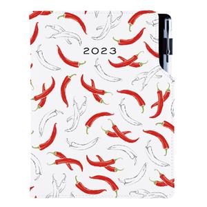 Kalendarz książkowy DESIGN tygodniowy mieszany A5 2023 - Chili