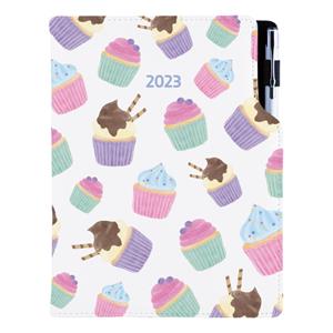 Kalendarz książkowy DESIGN tygodniowy mieszany A5 2023 - Cupcake