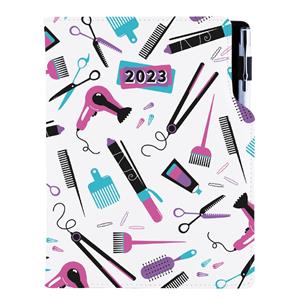 Kalendarz książkowy DESIGN tygodniowy mieszany A5 2023 - Hairdresser