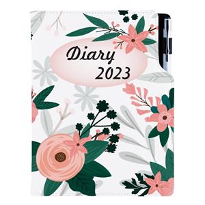 Kalendarz książkowy DESIGN tygodniowy mieszany A5 2023 - Kwiaty
