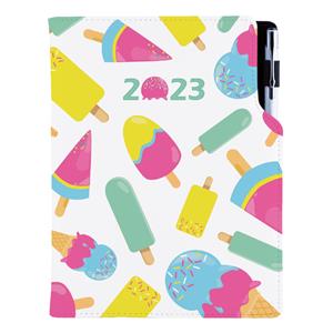 Kalendarz książkowy DESIGN tygodniowy mieszany A5 2023 - Lody