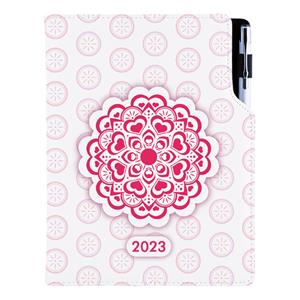 Kalendarz książkowy DESIGN tygodniowy mieszany A5 2023 - Mandala czerwona