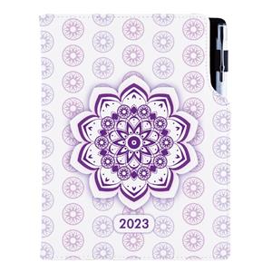 Kalendarz książkowy DESIGN tygodniowy mieszany A5 2023 - Mandala fioletowa