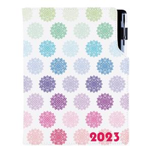 Kalendarz książkowy DESIGN tygodniowy mieszany A5 2023 - Mandala kolorowy
