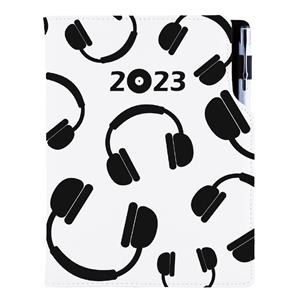 Kalendarz książkowy DESIGN tygodniowy mieszany A5 2023 - Music