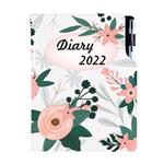 Kalendarz książkowy DESIGN tygodniowy z notesem A5 2022 - Kwiaty