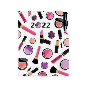 Kalendarz książkowy DESIGN tygodniowy z notesem A5 2022 - Make up