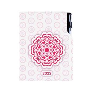 Kalendarz książkowy DESIGN tygodniowy z notesem A5 2022 - Mandala czerwona