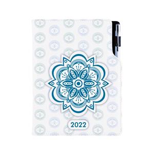 Kalendarz książkowy DESIGN tygodniowy z notesem A5 2022 - Mandala niebieska
