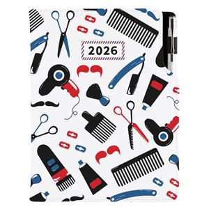 Kalendarz książkowy DESIGN tygodniowy z notesem A5 2026 - Barber
