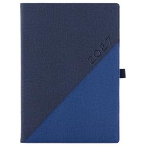 Kalendarz książkowy DIEGO dzienny A4 2027 polski - granatowy/granatowy