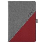 Kalendarz książkowy DIEGO dzienny A5 2027 polski - szary/czerwony