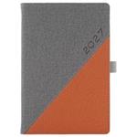 Kalendarz książkowy DIEGO dzienny A5 2027 polski - szary/pomarańczowy