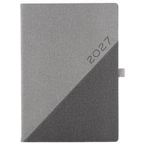 Kalendarz książkowy DIEGO tygodniowy A4 2027 polski - szary/szary