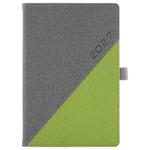 Kalendarz książkowy DIEGO tygodniowy A5 2027 polski - szary/zielony