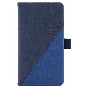 Kalendarz książkowy DIEGO tygodniowy kieszonkowy 2027 polski - granatowy/granatowy