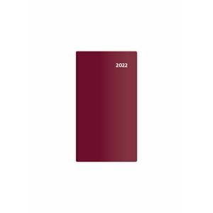 Kalendarz książkowy dwutygodniowy 2022 kieszonkowy - Torino - bordowy