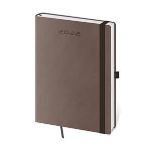 Kalendarz książkowy dzienny A5 2022 Flexies - brązowy