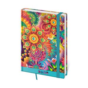 Kalendarz książkowy dzienny A5 2022 Vario z gumką - Abstract