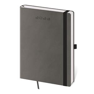 Kalendarz książkowy dzienny A5 2023 Flexies - ciemnoszary