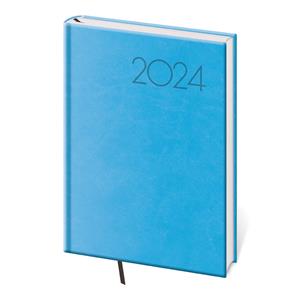 Kalendarz książkowy dzienny A5 2024 Print Pop - jasnoniebieski