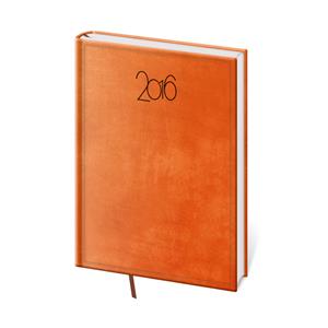 Kalendarz książkowy dzienny A5 Acapulco 2016 - pomarańczowy