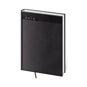Kalendarz książkowy dzienny A5 Print Classic 2016 - czarny