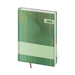 Kalendarz książkowy dzienny A5 Vario 2016 - Green