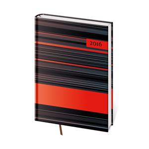 Kalendarz książkowy dzienny A5 Vario 2016 - Nero