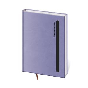 Kalendarz książkowy dzienny A5 Violet 2016 - fioletowy/czarny