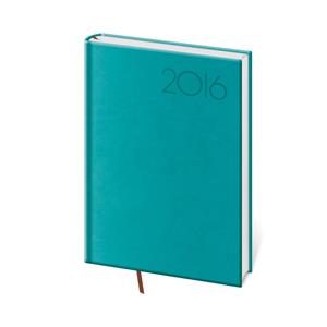 Kalendarz książkowy dzienny B6 Print Pop 2016 - turkusowy