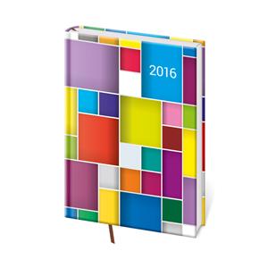 Kalendarz książkowy dzienny B6 Vario 2016 - Cube