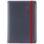 Kalendarz książkowy ELASTIC dzienny B6 2027 polski - grafit/czerwona gumka