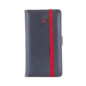 Kalendarz książkowy ELASTIC tygodniowy kieszonkowy 2022 słowacki?? - grafit/czerwona gumka