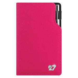 Kalendarz książkowy GEP CRYSTAL tygodniowy kieszonkowy 2027 polski - różowy