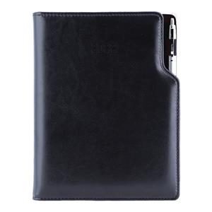 Kalendarz książkowy GEP z długopisem dzienny A4 2022 polski - czarny