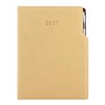 Kalendarz książkowy GEP z długopisem dzienny A4 2027 polski - beżowy