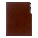 Kalendarz książkowy GEP z długopisem dzienny A4 2027 polski - brązowy