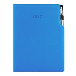 Kalendarz książkowy GEP z długopisem dzienny A4 2027 polski - niebieski